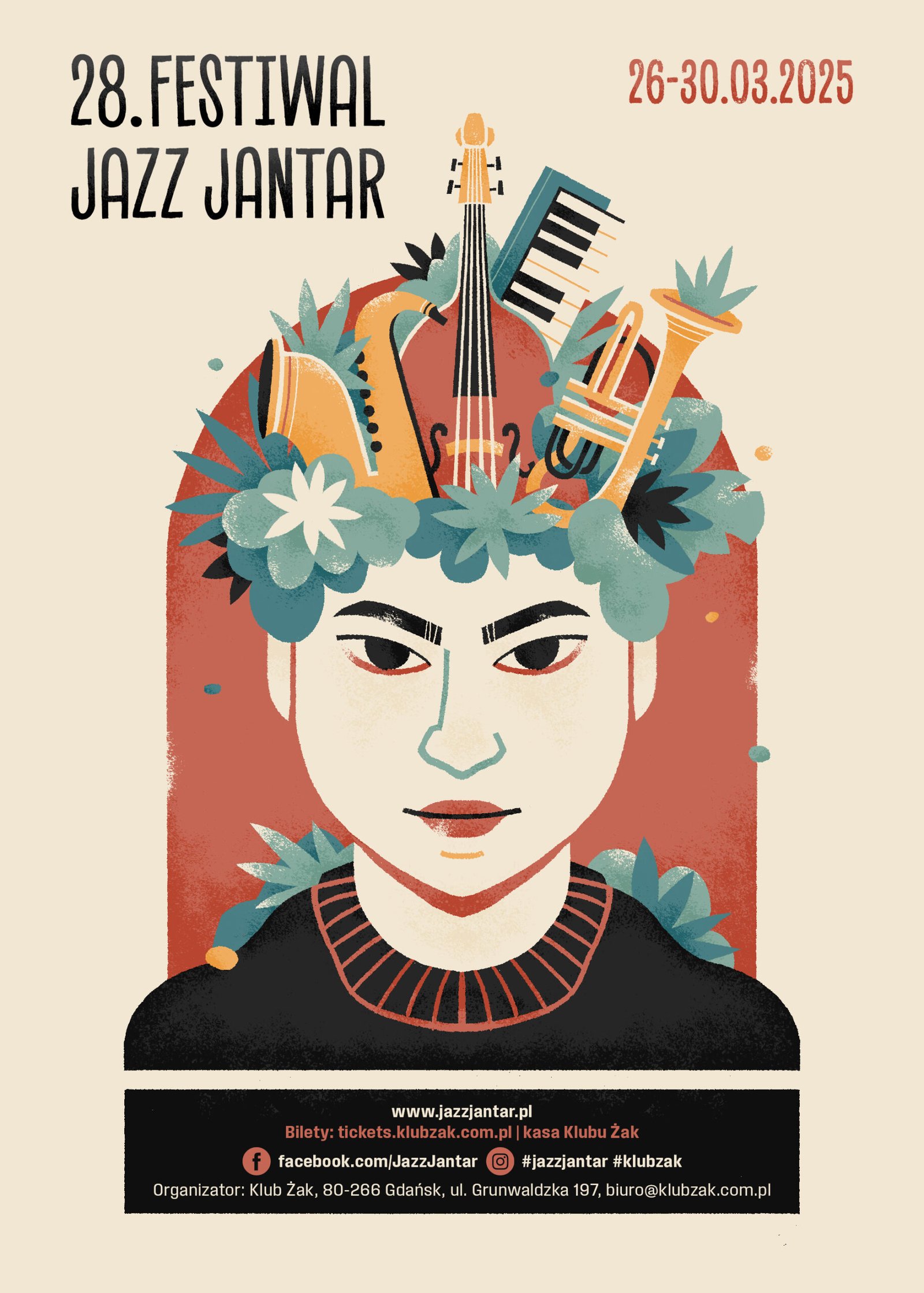 Festiwal Jazz Jantar, plakat, Edyta Krzyżanowska